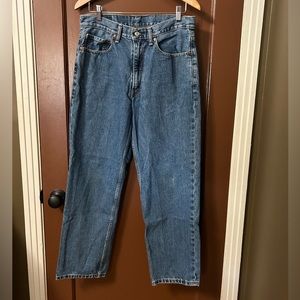 Levi’s 550 relaxed fit blue jeans; W33 L30